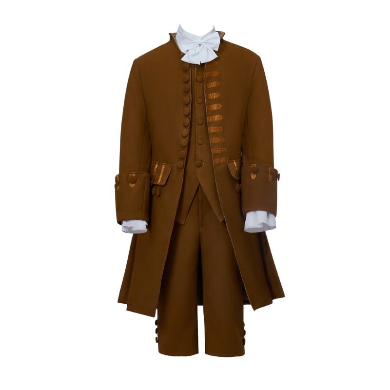 Nouveau Manteau Brun du 18e Siècle - Costume Cosplay Style Militaire Colonial Édouardien