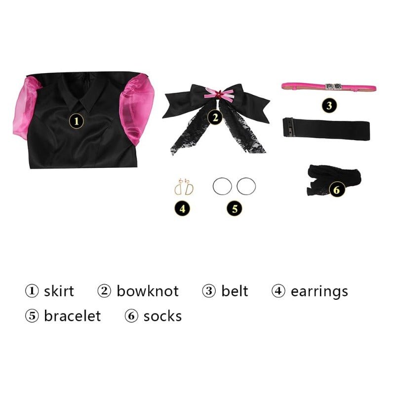 Costume Cosplay Draculaura de Monster High Robe Noire pour Halloween et Carnaval