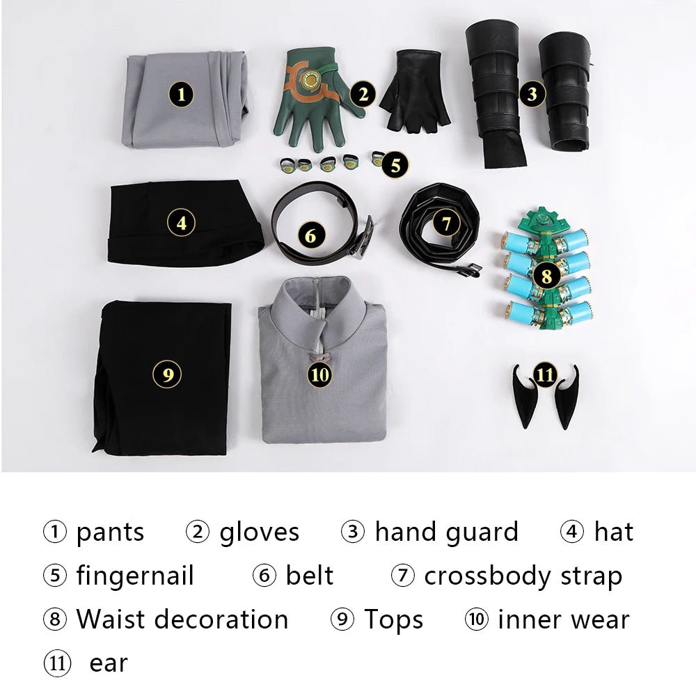 Costume Cosplay Zelda Guerrier Noir Complet pour Hommes - Uniforme de Bataille Noir pour Halloween, Carnaval et Fêtes