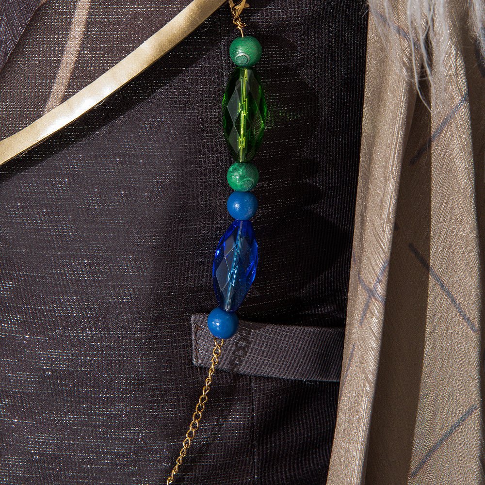 Costume Cosplay Aventurine Honkai Star Rail avec Perruque et Boucles d'Oreilles | Accessoires de Cosplay pour Hommes