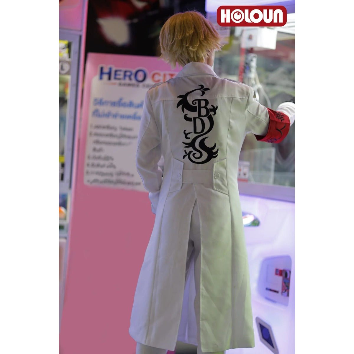 Costume Cosplay Tokyo Anime Hajime Kokonoi Koko Seishu Inui - Veste Dragon Noir Broderie Blanche
