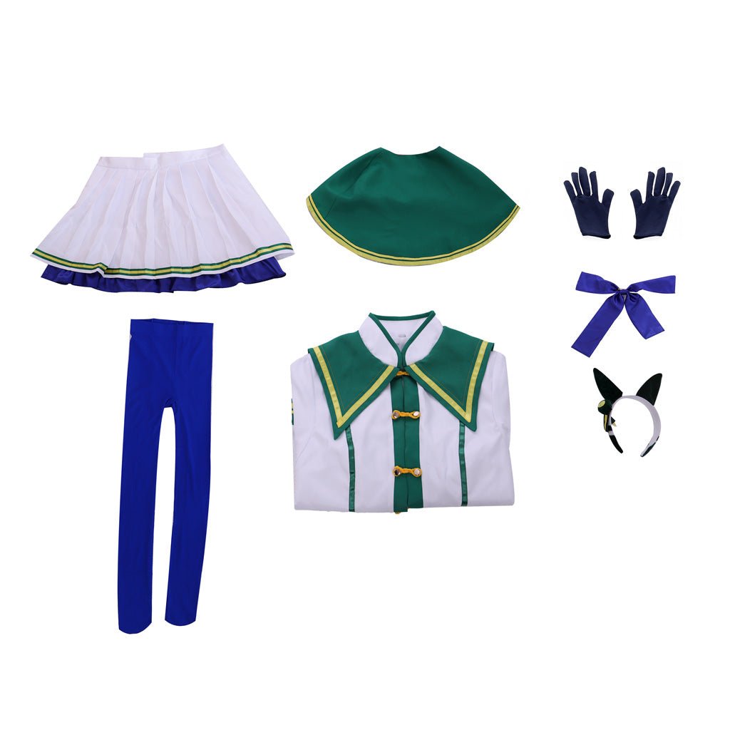 Costume Cosplay Pretty Derby Silence Suzuka avec Headdress
