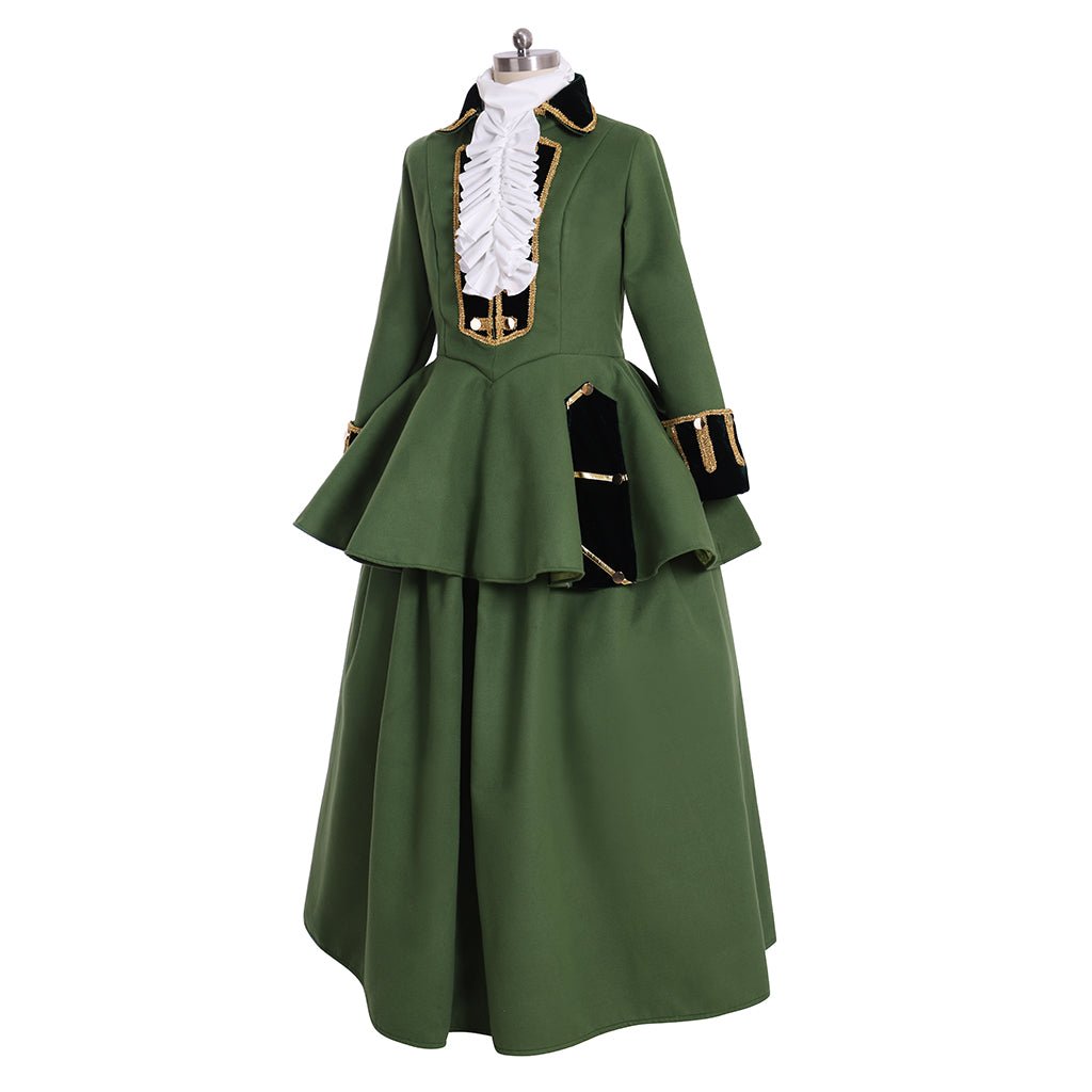Robe Chevalier Vert Victorienne | Costume Cosplay Femme Chasseur pour Masquerade & Quotidien