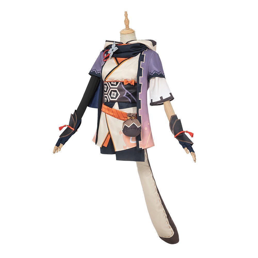 Costume Cosplay Genshin Impact Sayu pour Femmes et Filles, Tenue Carnaval Halloween Anime avec Perruque