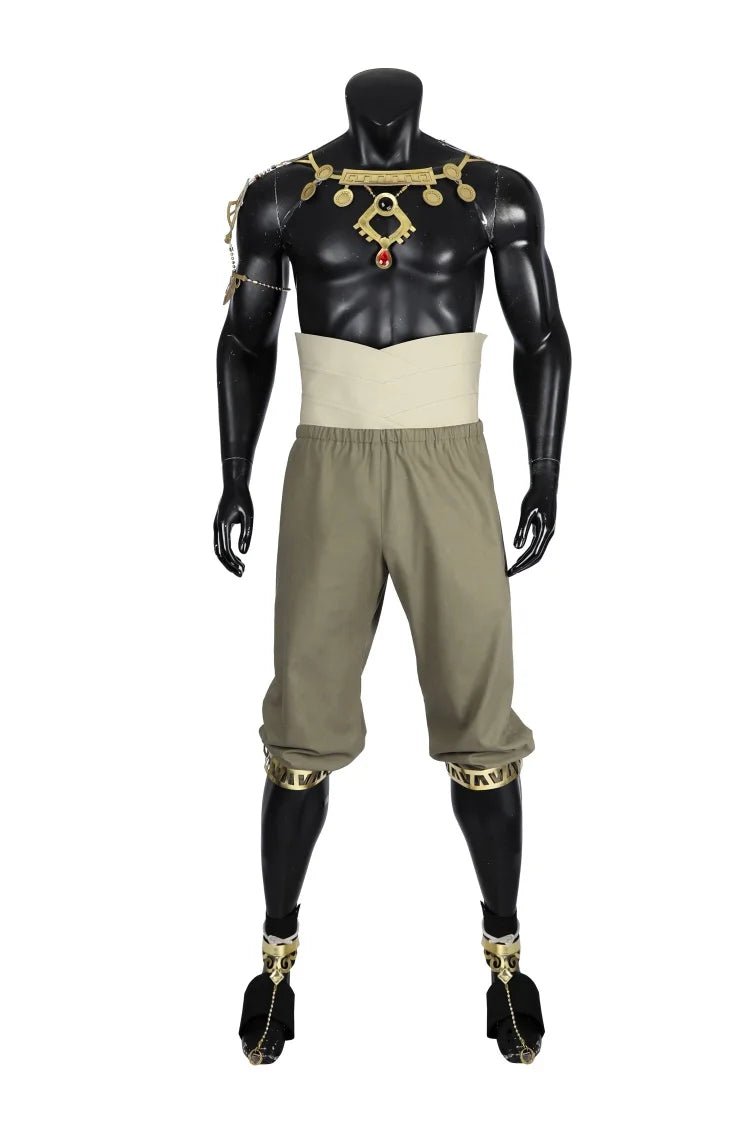Costume Cosplay Ganondorf Homme - Uniforme de Combat Fantasia avec Accessoires pour Déguisement de Bataille, Halloween et Carnaval