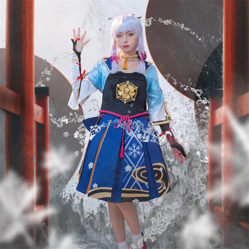 Costume Cosplay Genshin Impact Kamisato Ayaka pour Femmes - Robe de Jeu de Rôle pour Halloween
