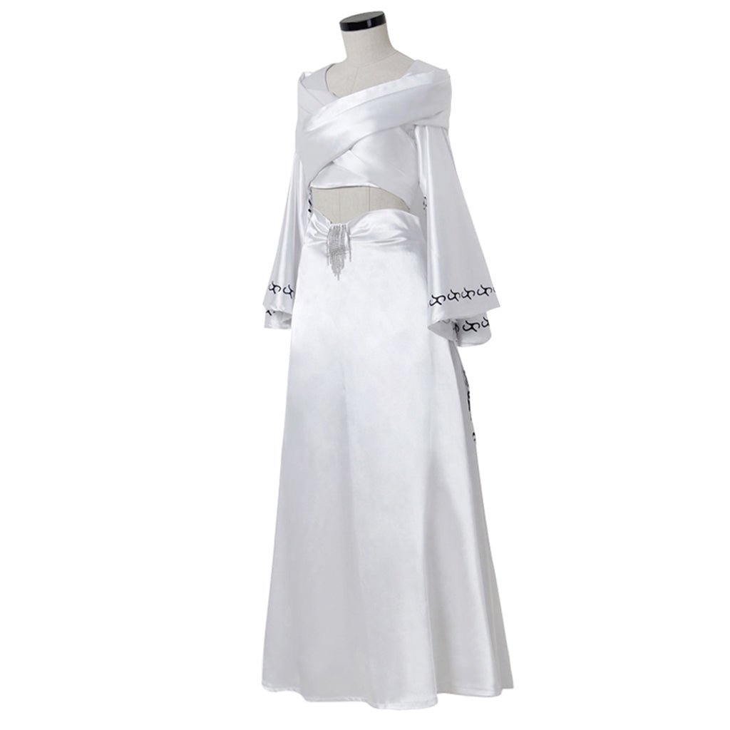 Costume Cosplay Padme Amidala Haut Crop et Jupe Blanche