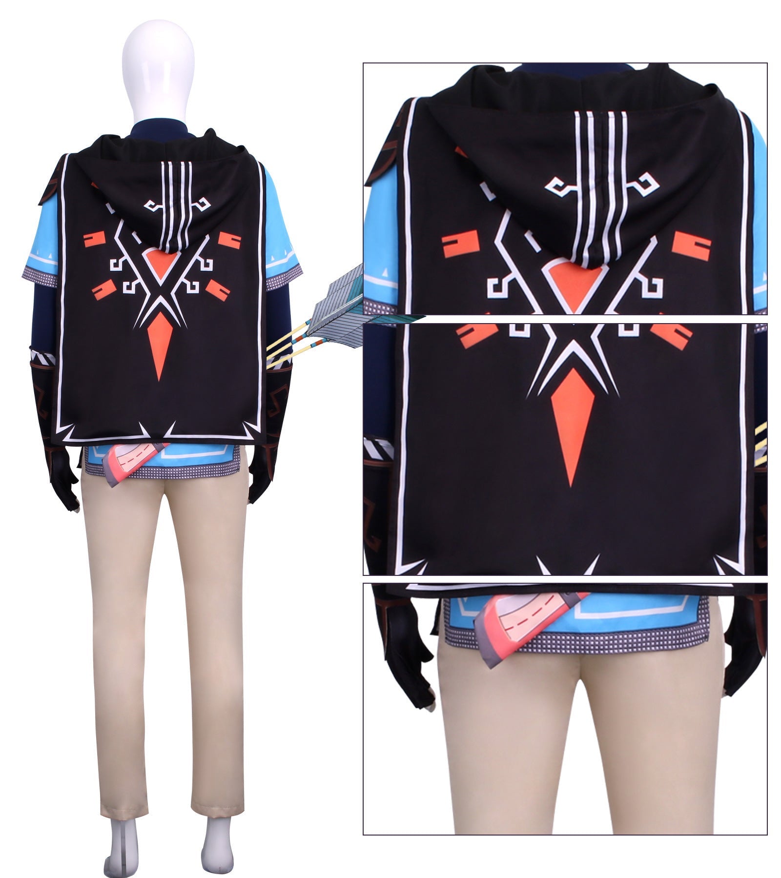 Zelda: Les Larmes du Royaume Costume RPG Link Cosplay