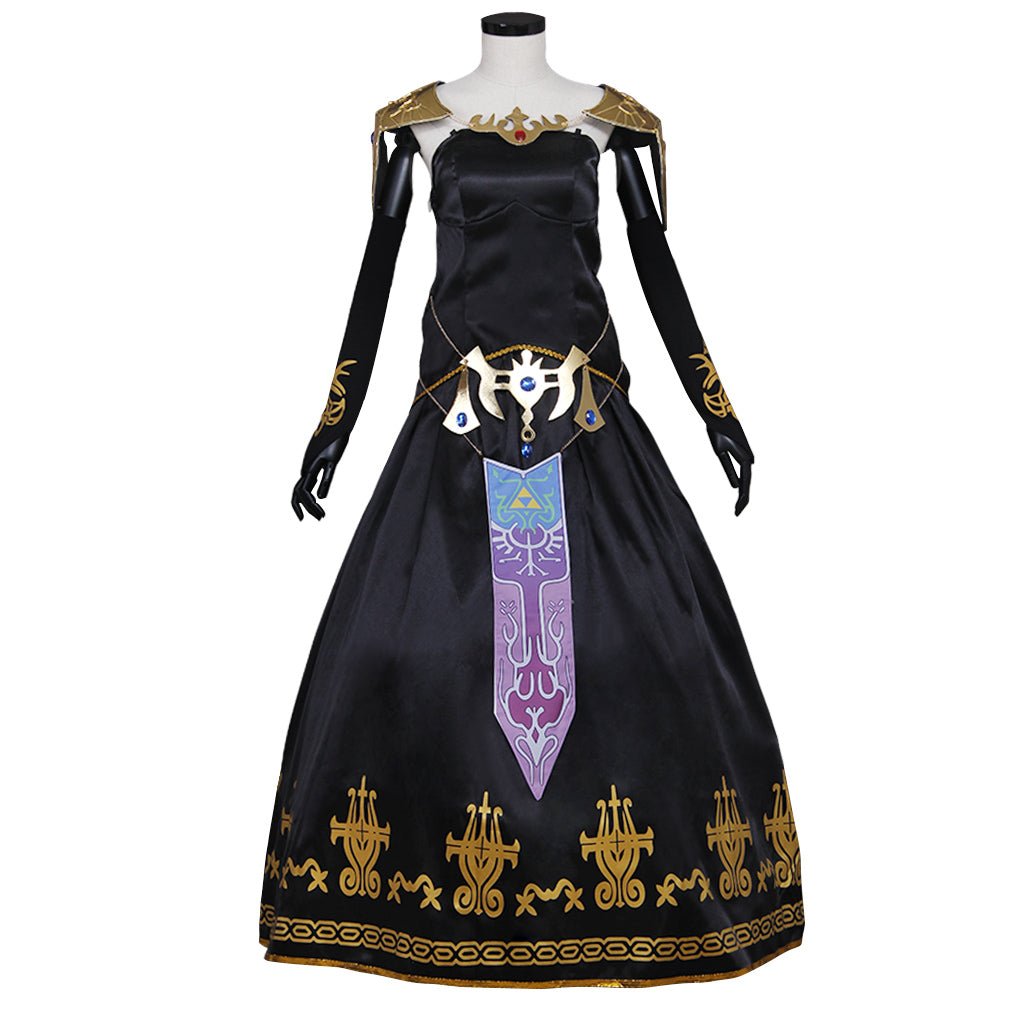 Robe Cosplay Princesse Noire Guerrière Crépuscule | Costume de Jeu