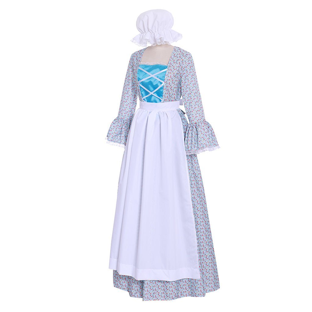 Robe Prairie Florale Victorienne Pionnière Costume Lolita Femme Style Colonial