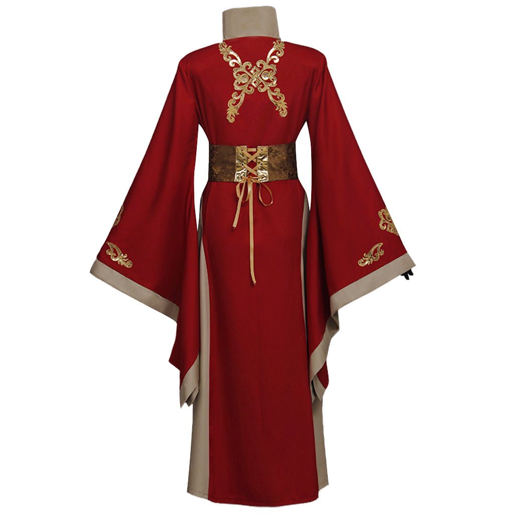 Robe Cosplay Reine Cersei Lannister Rouge de Game of Thrones pour Femmes