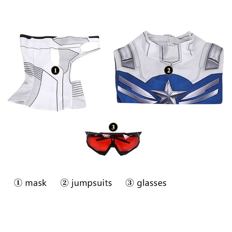 Costume Cosplay Sam Wilson 3D Imprimé – Le Faucon et le Soldat de l'Hiver