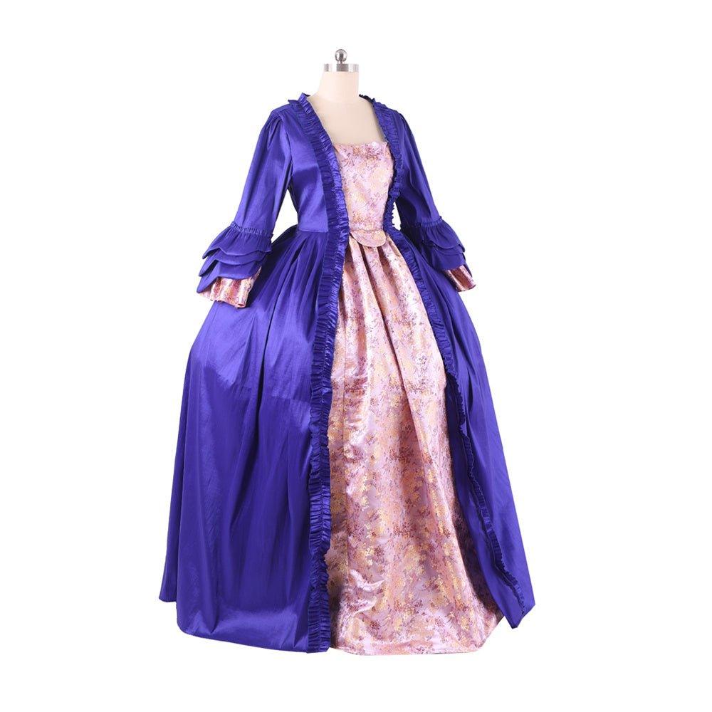 Robe Rococo Violette Brodée du 18e Siècle - Série Médiévale de L'AniMirage