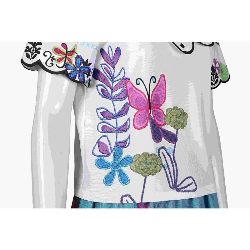 Robe Princesse Mirabel Encanto Costume Maison Magique pour Femme Halloween