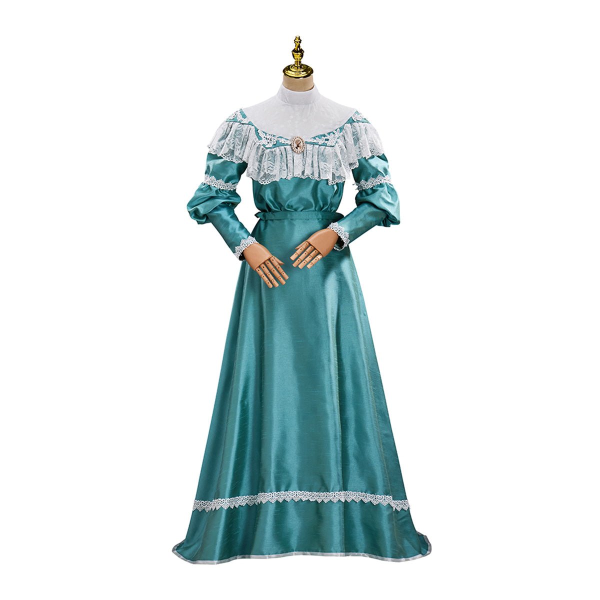 Robe Verte Victorienne Épaule Dénudée - Costume Cosplay Élégant pour les Passionnés d'Anime