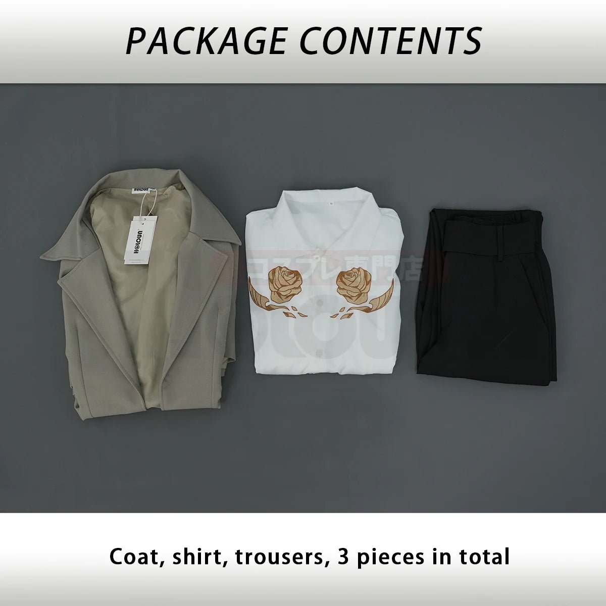 Costume Cosplay Dazai Osamu Bungo Stray Dogs 10e Anniversaire avec Perruque, Manteau Doublé, Pantalon et Chemise - Idéal pour Halloween, Noël ou Quotidien