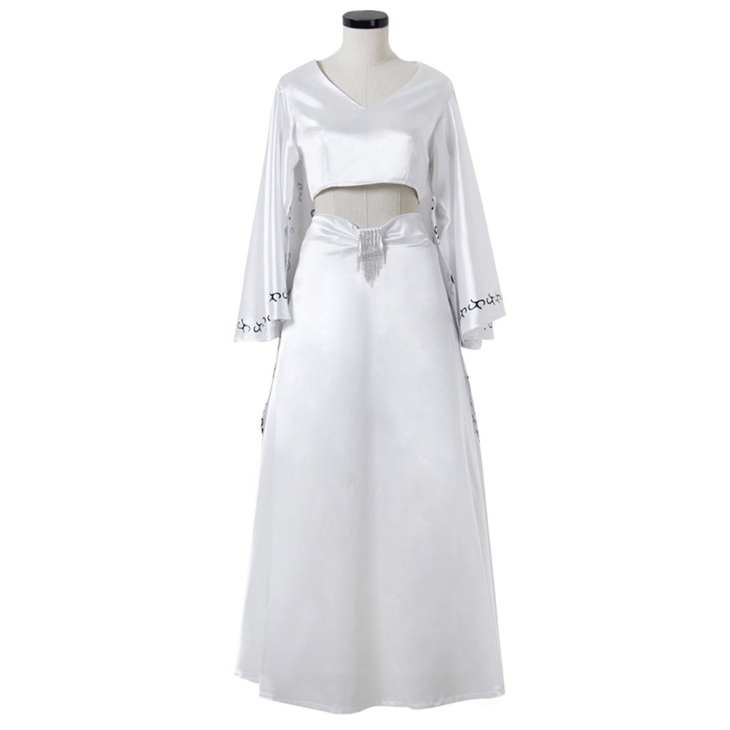 Costume Cosplay Padme Amidala Haut Crop et Jupe Blanche