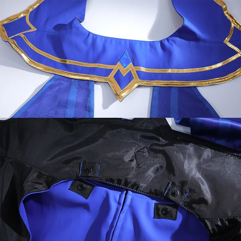 Costume Cosplay Irelia Celadon LOL Nouveau Skin pour Femmes Robe Bleu Blanc Ensemble Complet