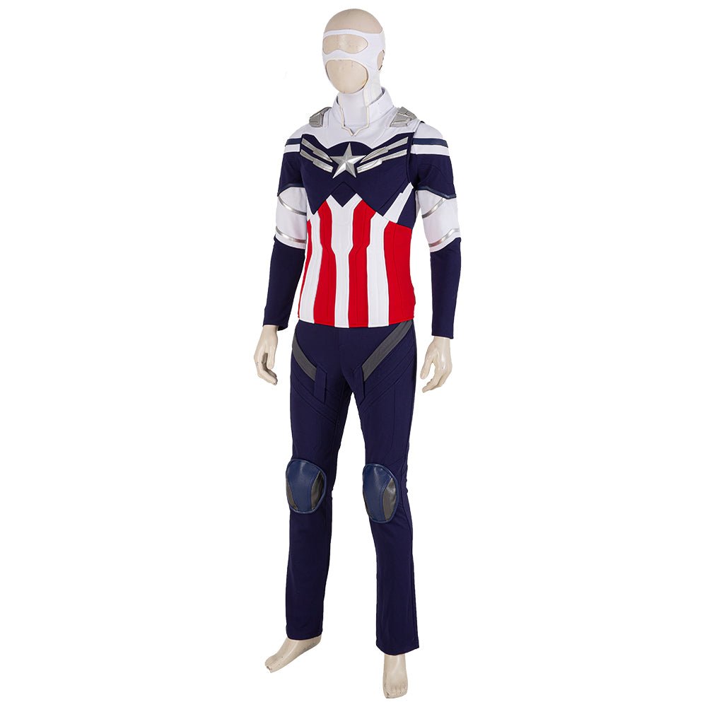 Costume Cosplay Faucon Sourire Héros pour Hommes, Costume Capitaine America, Déguisement Adulte Halloween, Armure, Nouveau