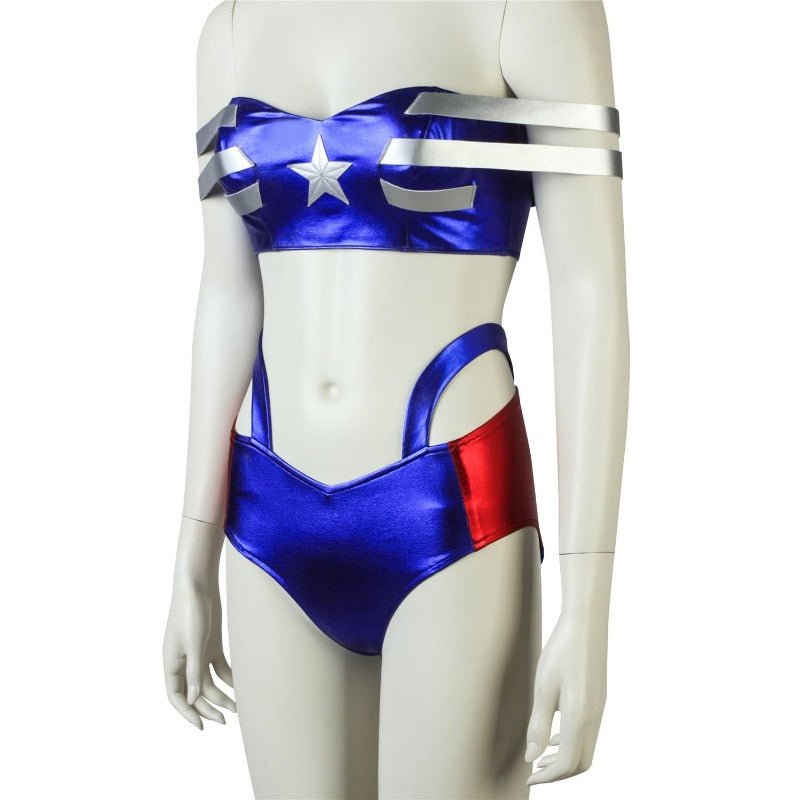 Costume Cosplay Captain America Femme Super Héroïne pour Halloween