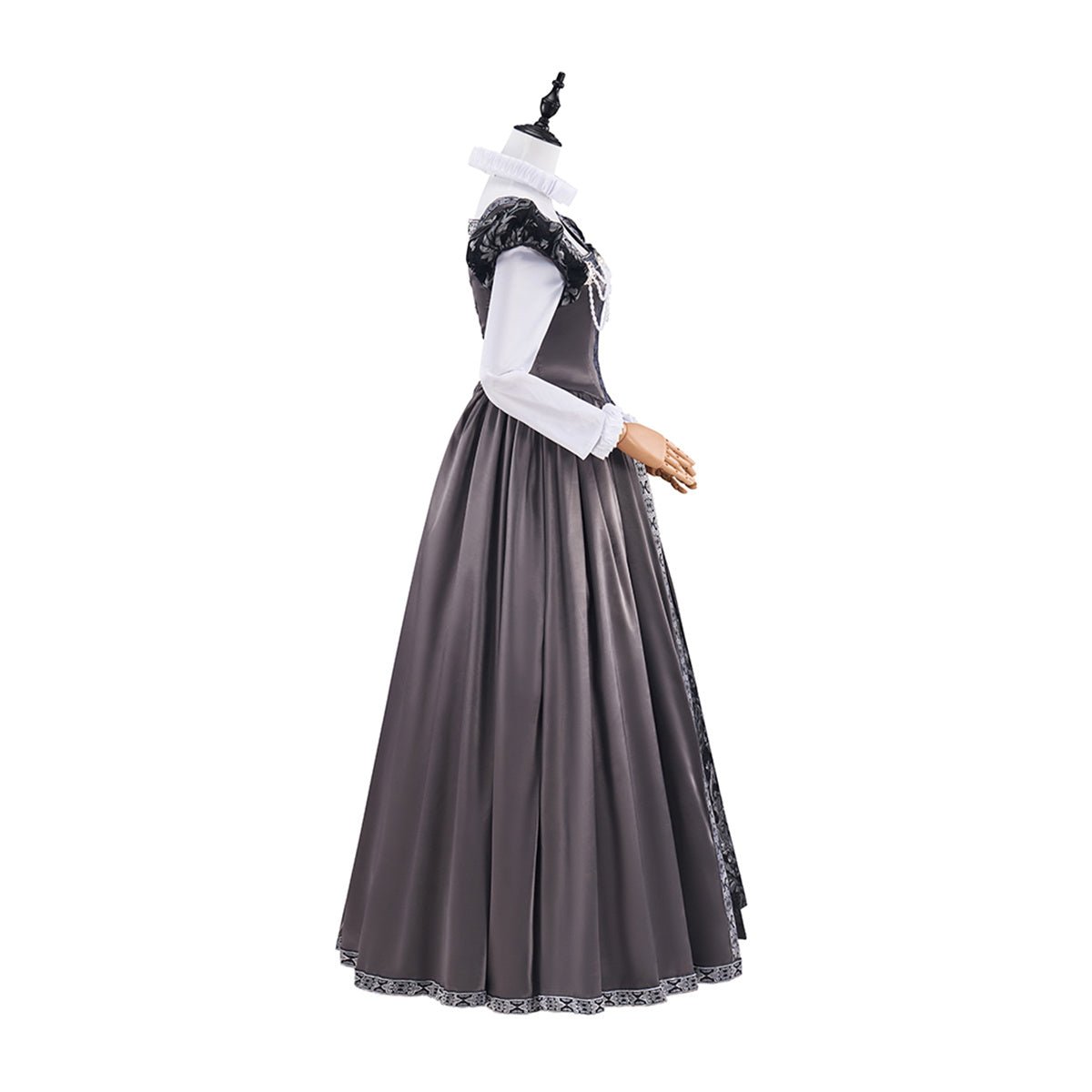 Robe Grise Tudor Costume Cosplay – Tenue Élégante d'Anime pour Jeu de Rôle