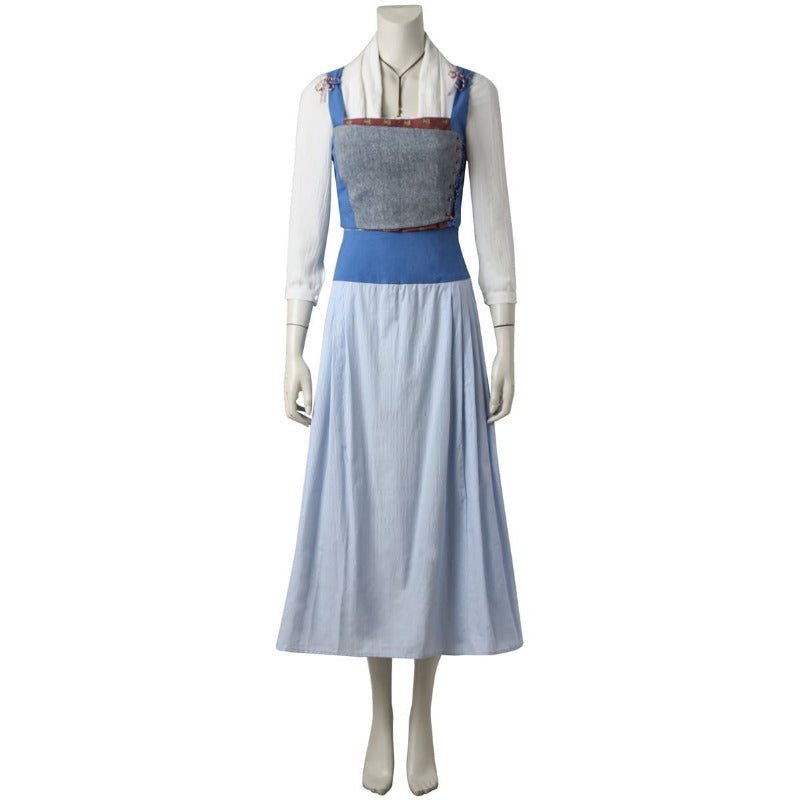 Costume de Femme de Chambre Blue Belle - Cosplay Anime La Belle et la Bête pour Spectacles & Fêtes
