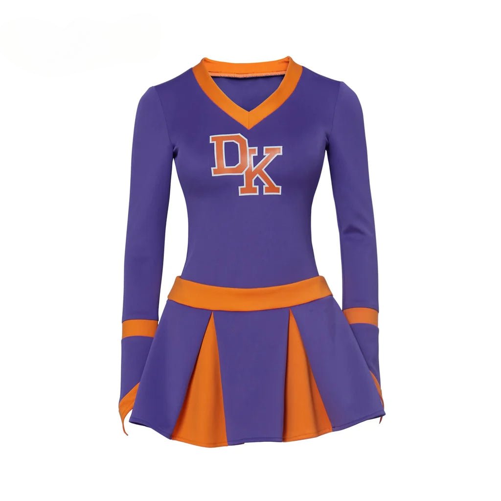 Costume Cosplay Cheerleader Jennifer Check Violet Tenue de Lycée pour Femmes