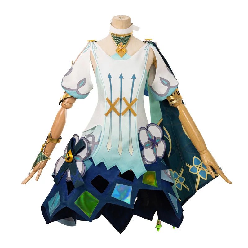 Costume Cosplay Faruzan Femme de Genshin Impact - Ensemble Complet avec Cape pour Halloween et Conventions