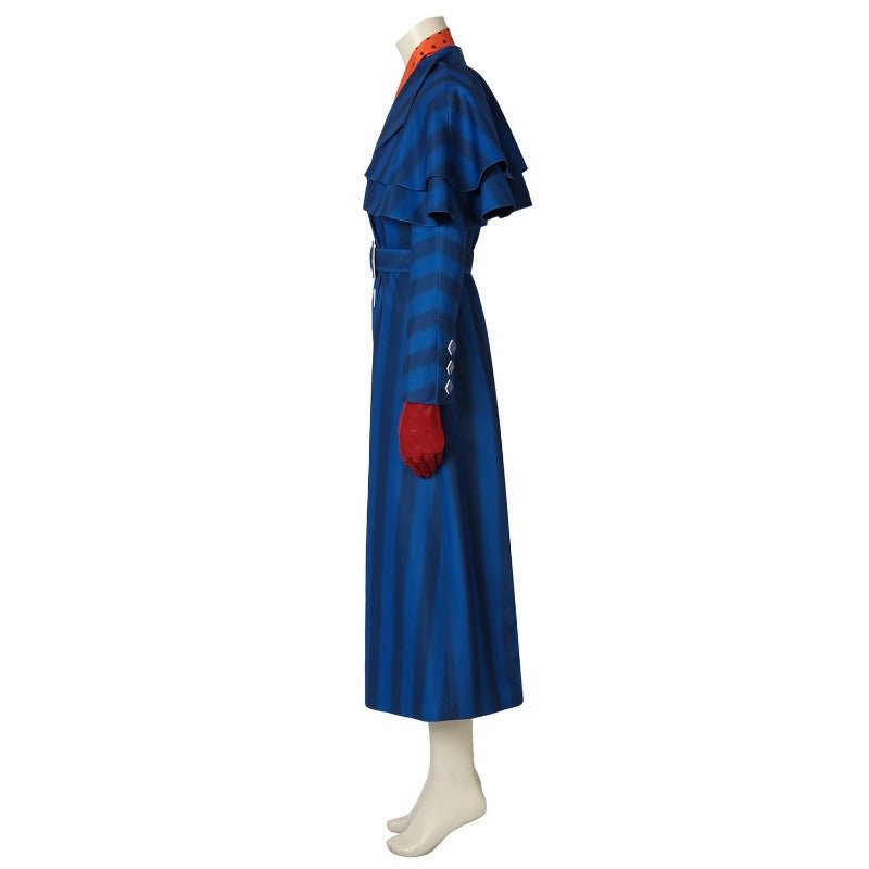 Costume Cosplay Mary Poppins Retour Bleu Marine pour Adultes