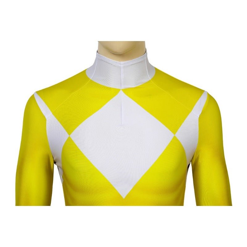 Costume Cosplay Ranger Jaune MMPR - Combinaison Power Rangers Tenue Ranger Jaune