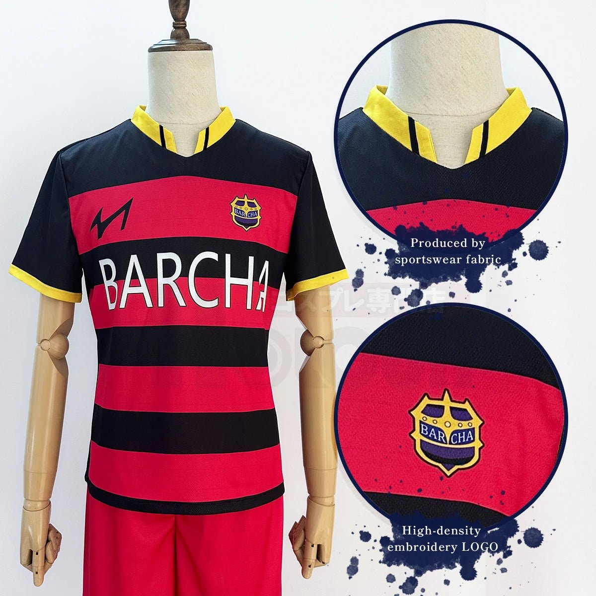 Costume Cosplay Blue Lock FC Barcha Bachira Otoya Lavinho Uniforme de Football avec Perruque