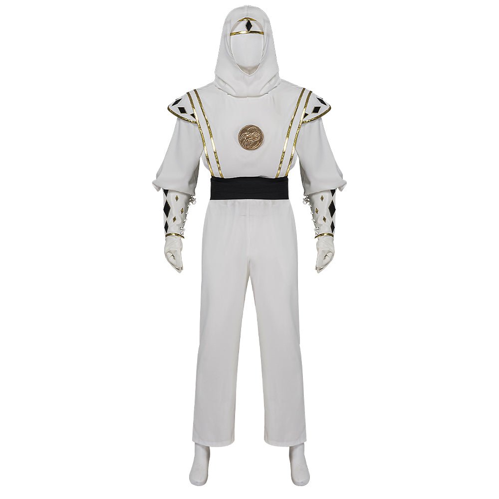 Costume Cosplay Authentique Power Rangers Ranger Blanc Ninja Tommy Oliver