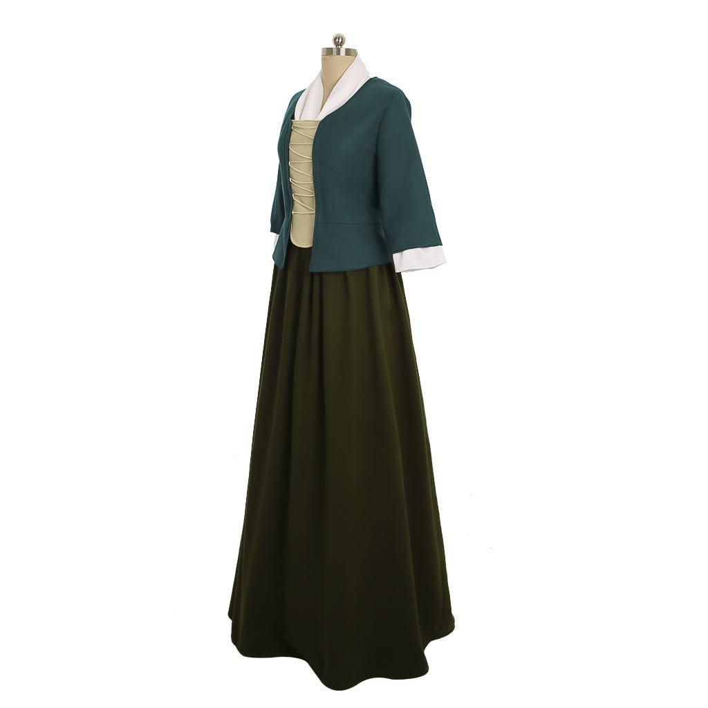Robe Cosplay Claire Fraser Outlander | Costume Highland Colonial Belle du Sud pour Halloween