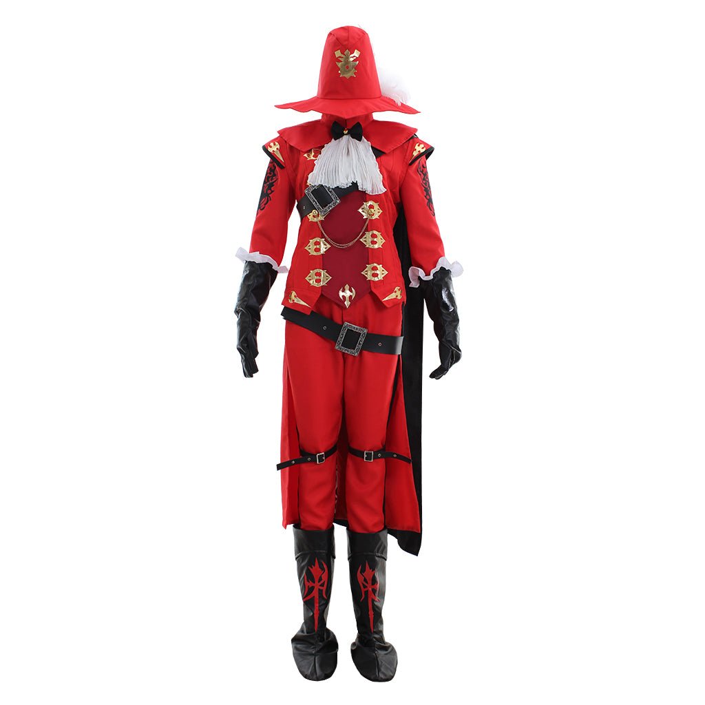 Costume Cosplay Mage Rouge FFXIV | Uniforme de Combat Complet pour Gamers