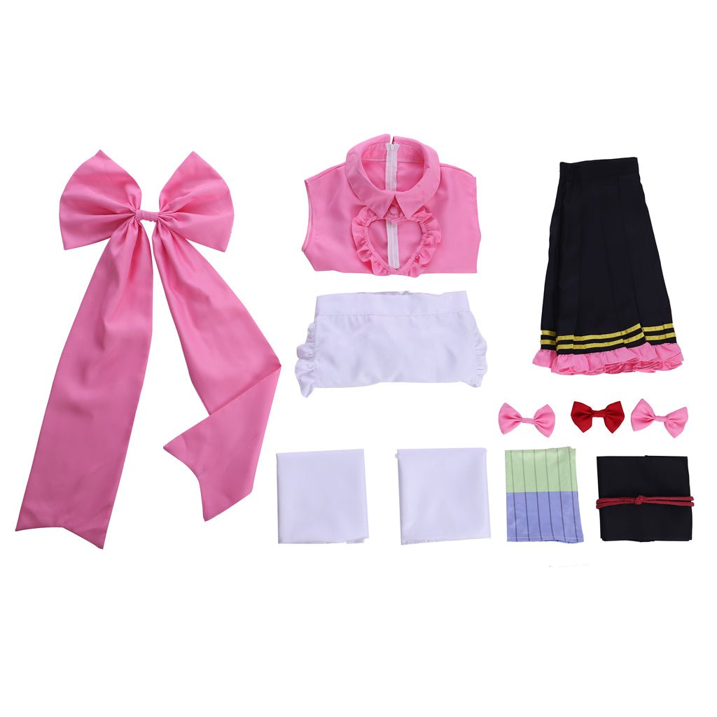 Costume Cosplay Demon Slayer Kanroji Mitsuri Tenue de Soubrette