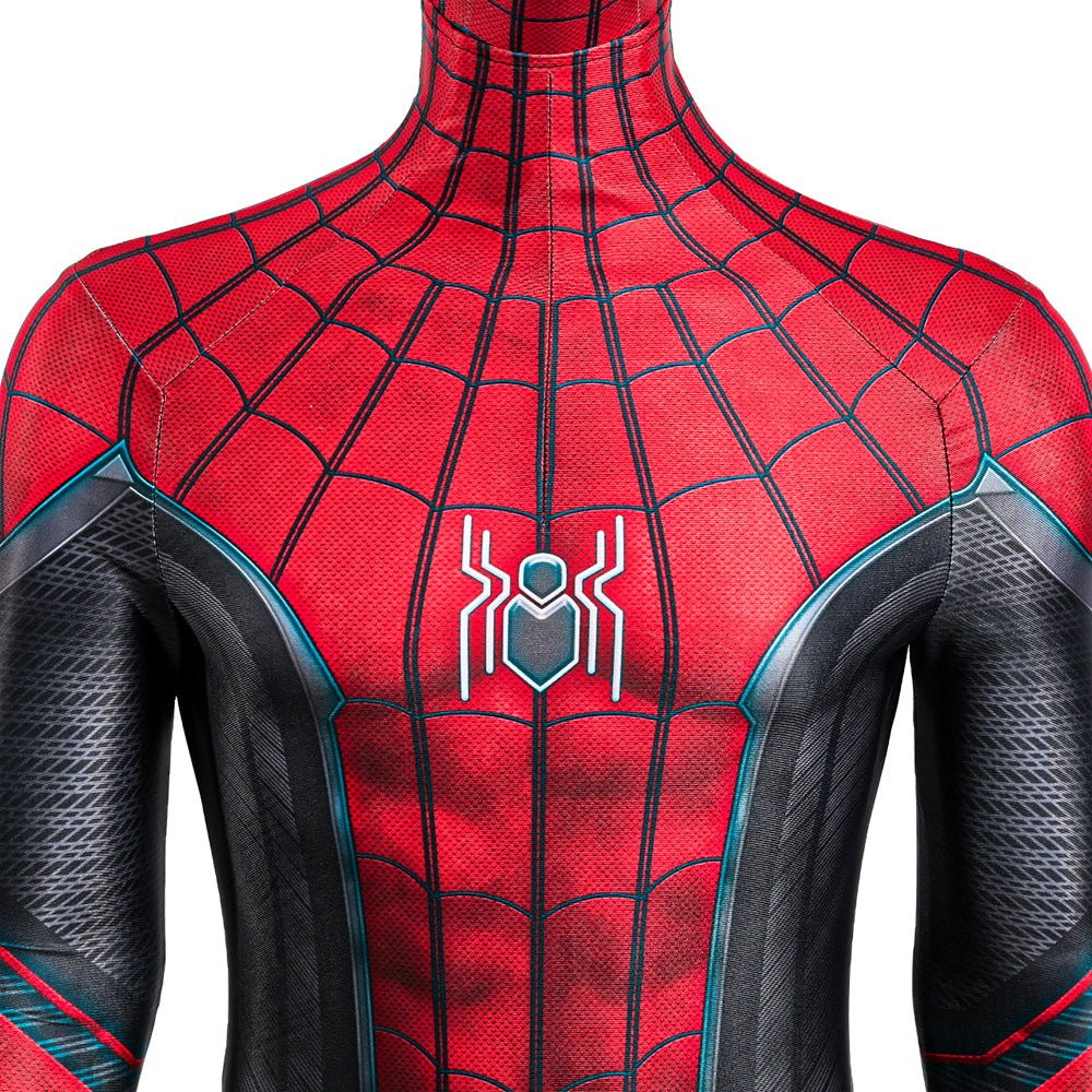 Costume Cosplay Spider-Man Loin de Chez Lui - Combinaison Rouge pour Hommes - Design Fidèle au Film