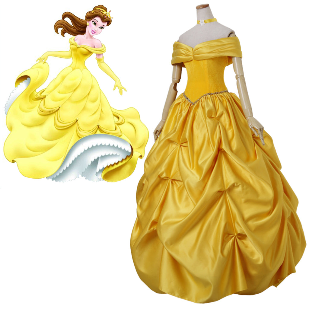 Costume Cosplay Belle - La Belle et la Bête | Robe Princesse Disney pour Halloween et Événements