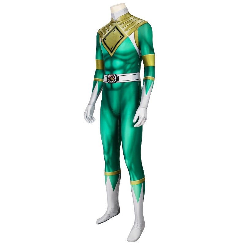 Costume Cosplay Ranger Vert Power Rangers - Combinaison en Spandex Imprimée HQ
