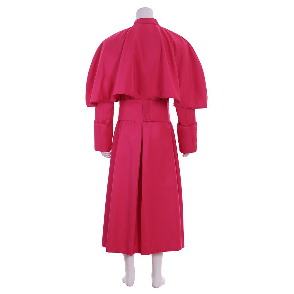 Costume de Soutane Romaine pour Hommes - Robe Cassock Rouge Médiévale avec Ceinture