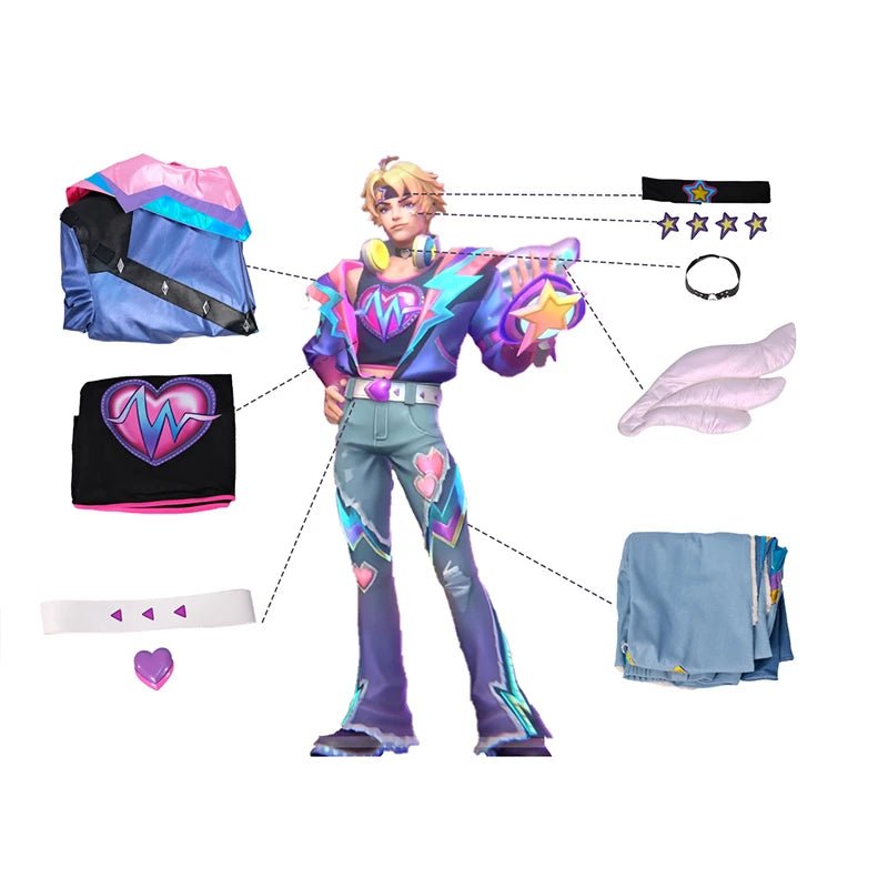 Costume Cosplay LOL Ezreal Lovestruck - Nouveau Skin Saint-Valentin pour Hommes