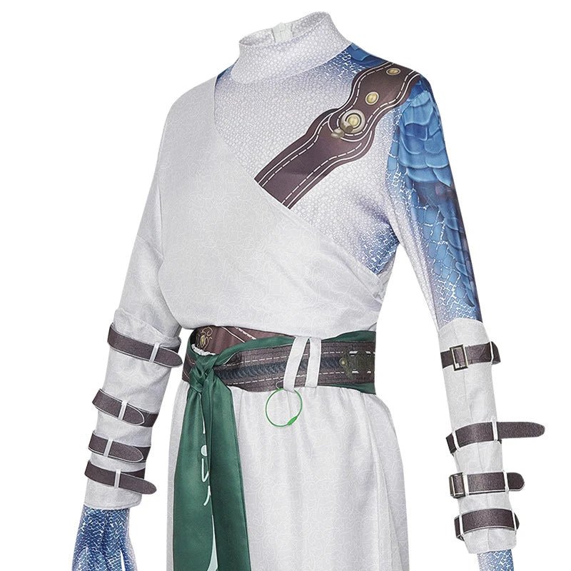 Costume Cosplay Noble Blanc Black Myth Wukong | Robe Blanche Halloween pour Homme | Design Élégant pour Fans