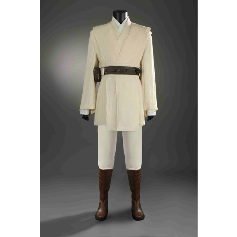Costume Cosplay Obi-Wan Kenobi Ensemble Complet Robe Cape pour Halloween Fans Star Wars