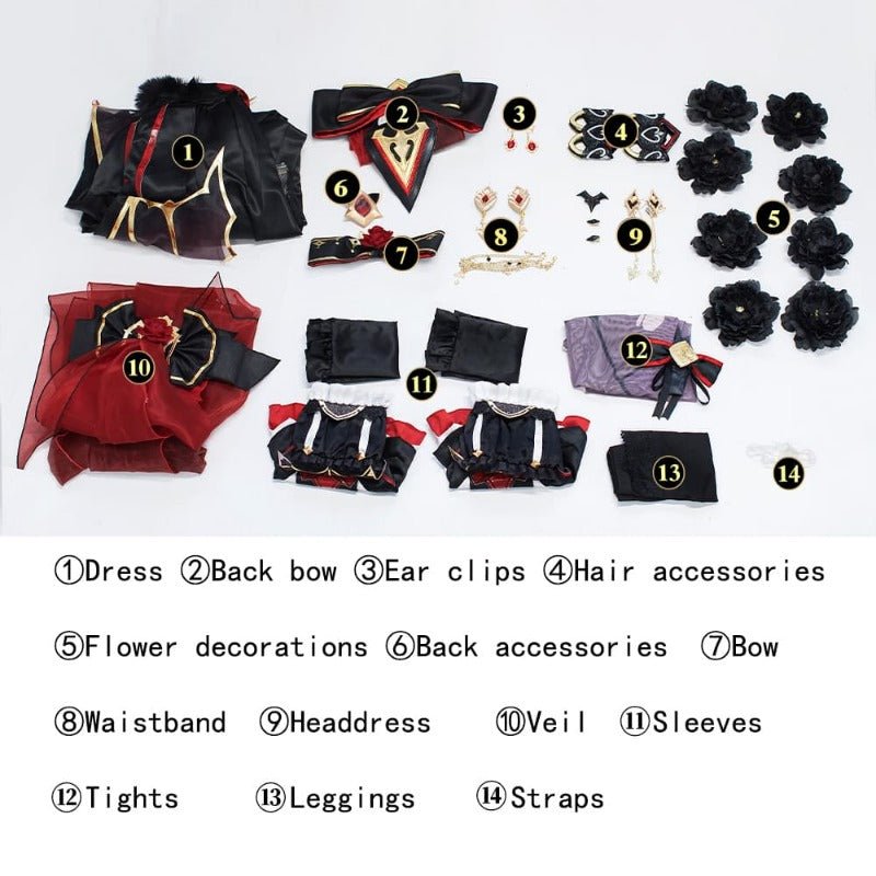 Costume Cosplay Jupe de Theresa Apocalypse - Série de Jeu Honkai Impact 3 pour Femmes