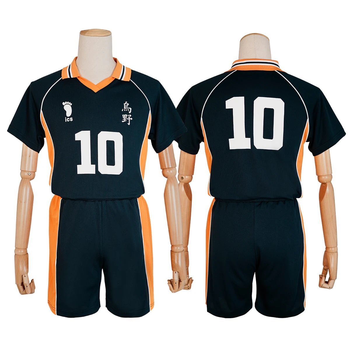 Costume Cosplay Hinata Shouyou Haikyuu - Perruque et Maillot Karasuno No.10 Volleyball pour Fans d'Anime