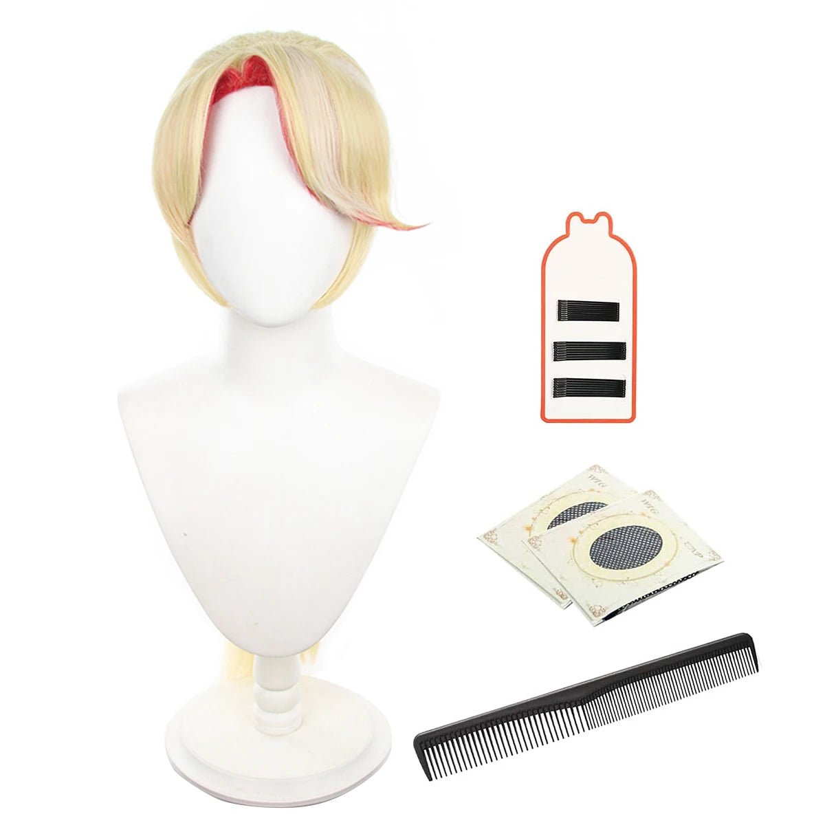 Perruque Cosplay Charlie Morningstar Hazbin Hotel Rose Résille Synthétique Taille Ajustable