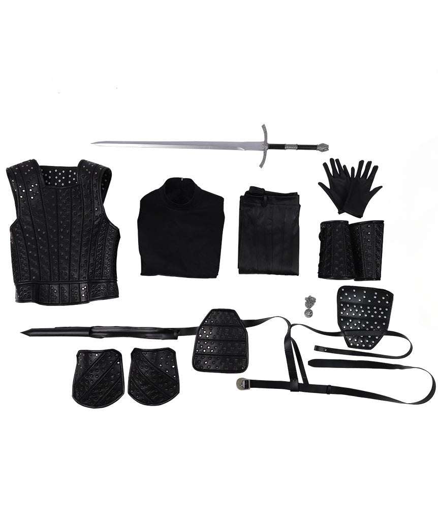 Costume Cosplay The Witcher Geralt de Rivia - Tenue de Jeu de Haute Qualité