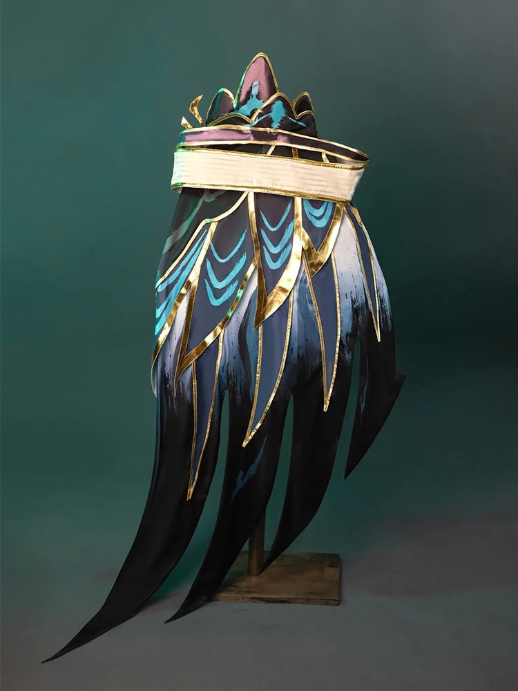 Costume Cosplay LOL Calligraphia Xayah Style Chinois Robe Halloween Femme avec Cape Nouveau Skin