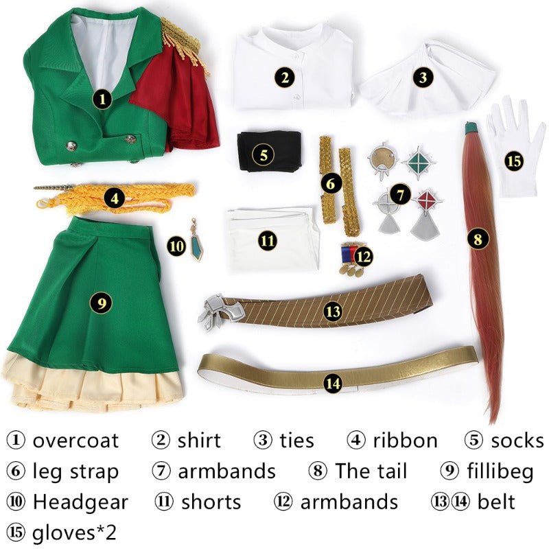 Costume Cosplay Uma Musume Pretty Derby Symboli Rudolf Complet pour Femmes - Uniforme d'Halloween