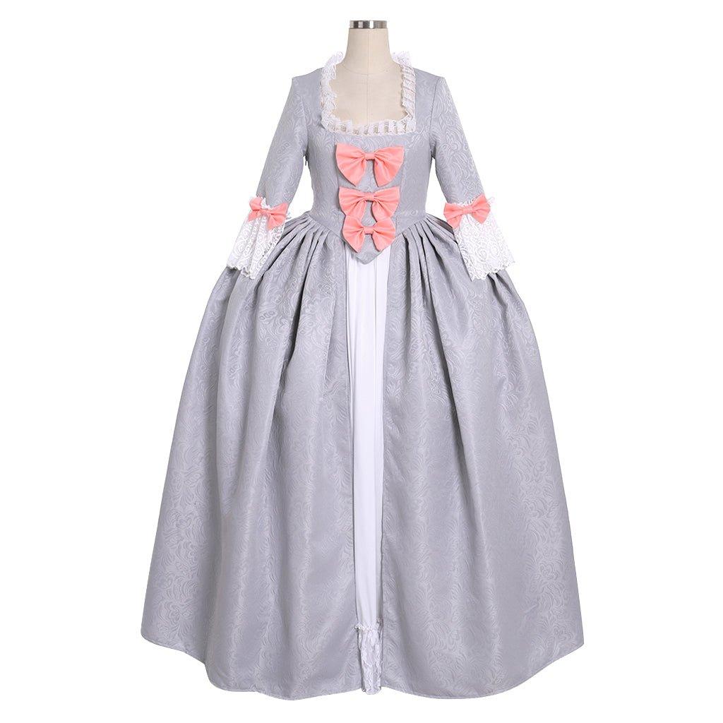 Robe de bal Rococo Reine Marie Antoinette | Costume victorien en gris | Robe de princesse de la période coloniale
