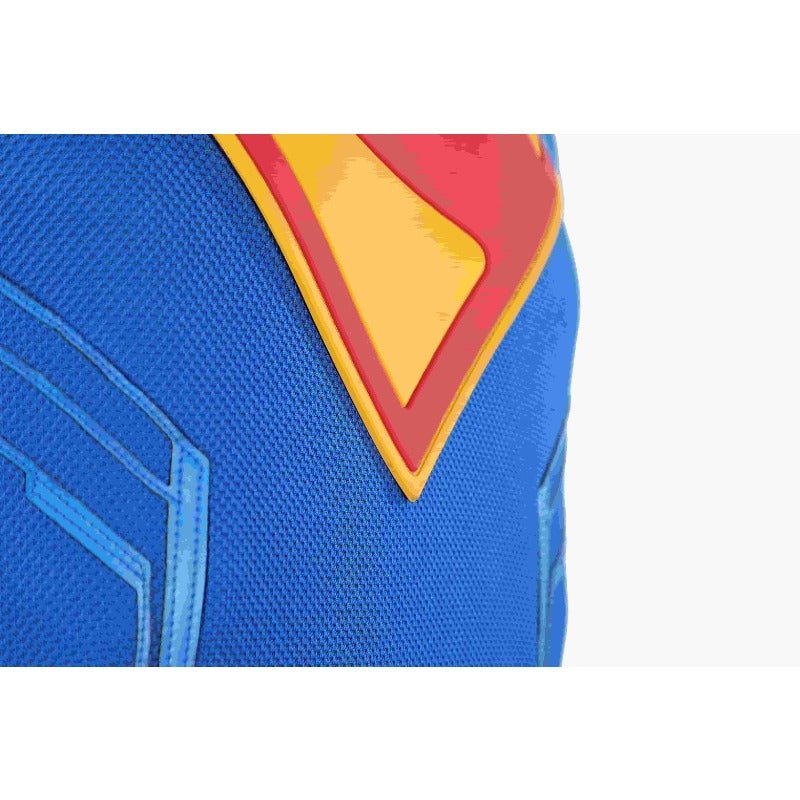 Costume Cosplay Superhero Legacy Clark Kent - Combinaison Zentai Bleue avec Cape Rouge
